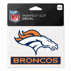 Denver Broncos Decal 4.5x5.75 Perfect Cut Color