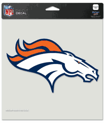 Denver Broncos Decal 8x8 Die Cut Color