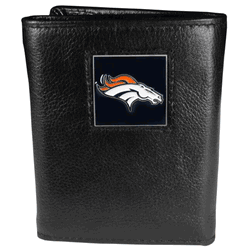 Denver Broncos Deluxe Leather Tri-fold Wallet