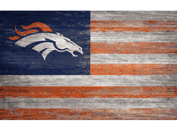 Denver Broncos Distressed Flag 11x19