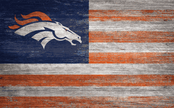 Denver Broncos Distressed Flag 11x19