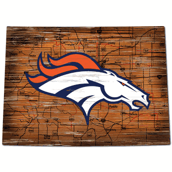 Denver Broncos Distressed State with Logo