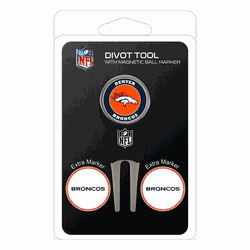 Denver Broncos Divot Tool Pack - Signature tool w/ 3 markers