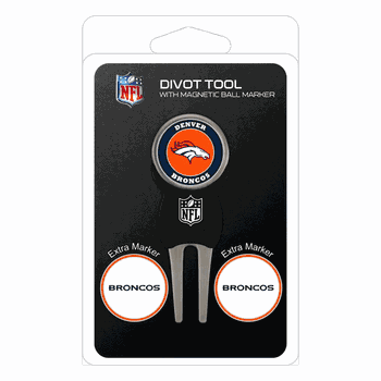 Denver Broncos Divot Tool Pack - Signature tool w/ 3 markers