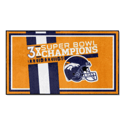 Denver Broncos Dynasty 3ft. x 5ft. Plush Area Rug