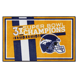 Denver Broncos Dynasty 4ft. x 6ft. Plush Area Rug