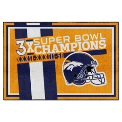 Denver Broncos Dynasty 5ft. x 8ft. Plush Area Rug