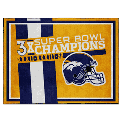 Denver Broncos Dynasty 8ft. x 10ft. Plush Area Rug