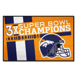 Denver Broncos Dynasty Starter Mat Accent Rug - 19in. x 30in.