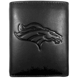 Denver Broncos Embossed Leather Tri-fold Wallet