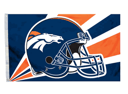 Denver Broncos Flag 3x5 Helmet Design