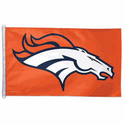 Denver Broncos Flag 3x5 Orange with Horse Head
