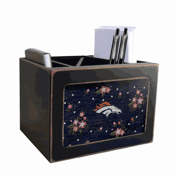 Denver Broncos Floral Desktop Organizer