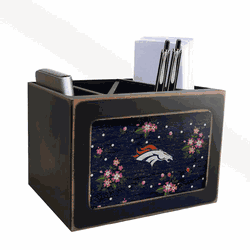 Denver Broncos Floral Desktop Organizer