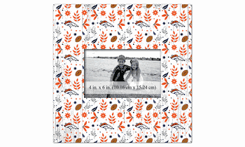 Denver Broncos Floral Pattern 10x10 Frame