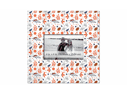 Denver Broncos Floral Pattern 10x10 Frame