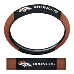 Denver Broncos Football Grip Steering Wheel Cover 15" Diameter