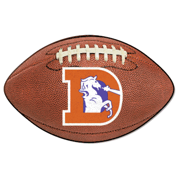 Denver Broncos Football Rug - 20.5in. x 32.5in., NFL Vintage