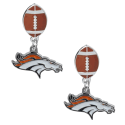 Denver Broncos Football Stud Earrings