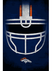 Denver Broncos Ghost Helmet 17x26