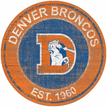 Denver Broncos Heritage Logo Round Sign
