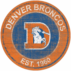 Denver Broncos Heritage Logo Round Sign