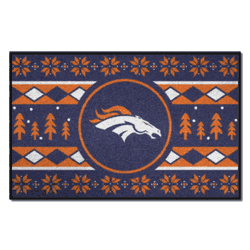 Denver Broncos Holiday Sweater Starter Mat Accent Rug - 19in. x 30in.