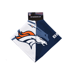 Denver Broncos Home and Away Pet Bandana Set Medium