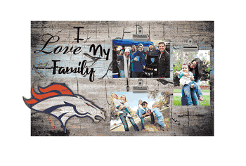 Denver Broncos I Love my Family Clip Frame