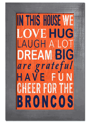 Denver Broncos In This House Sign