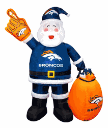 Denver Broncos 7 FT Inflatable Santa