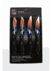 Denver Broncos Knife Set - Steak - 4 Pack