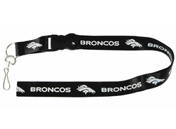 Denver Broncos Lanyard - Breakaway with Key Ring - Black