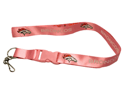 Denver Broncos Lanyard - Breakaway with Key Ring - Pink