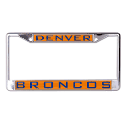 Denver Broncos License Plate Frame - Inlaid