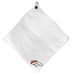 Denver Broncos Microfiber Small Towel - 15" x 15" (White)