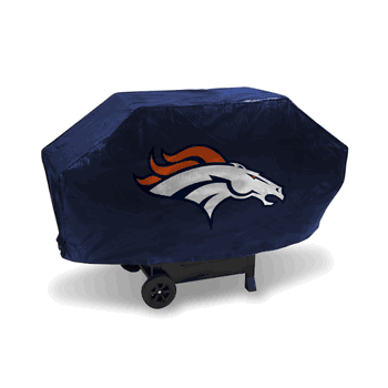 Denver Broncos Navy Deluxe Vinyl Grill Cover - 68