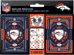 Denver Broncos NFL 2-pack Playing Cards & Dice Set