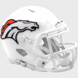 Denver Broncos NFL Mini Speed Football Helmet Alternate White 2024
