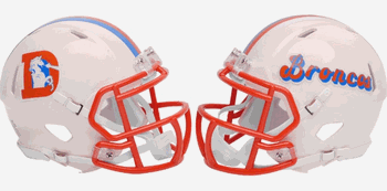 Denver Broncos NFL Mini Speed Football Helmet RETRO