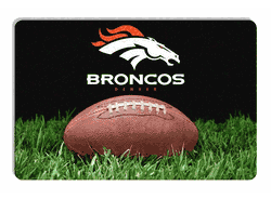 Denver Broncos Pet Bowl Mat Classic Football Size Large
