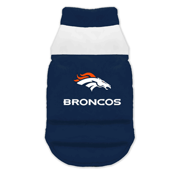 Denver Broncos Pet Parka Puff Vest Medium