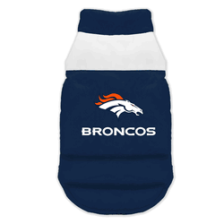 Denver Broncos Pet Parka Puff Vest Small