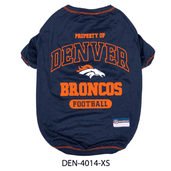 Denver Broncos Pet Tee Shirt X-Small