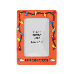 Denver Broncos Picture Frame with Holiday Lights