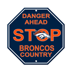 Denver Broncos Plastic Stop Sign