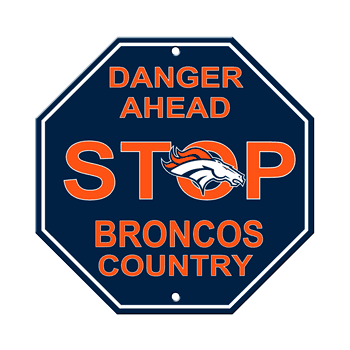 Denver Broncos Plastic Stop Sign