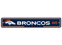Denver Broncos Plastic Street Sign