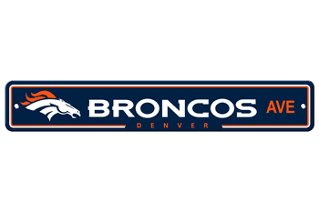 Denver Broncos Plastic Street Sign