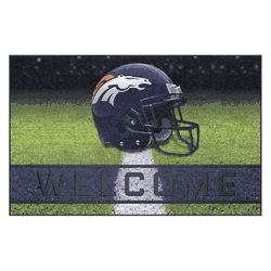 Denver Broncos Rubber Door Mat - 18in. x 30in.